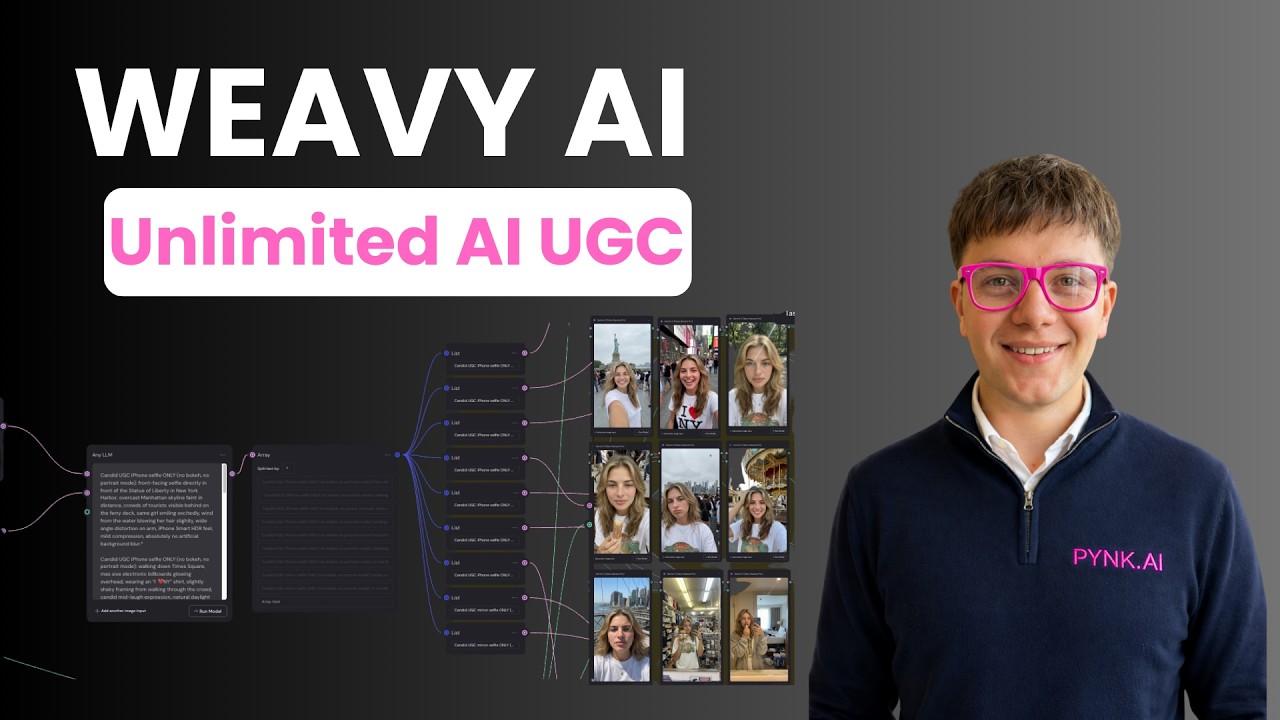 Weavy Tutorial: Creating UNLIMITED AI UGC (with one workflow)