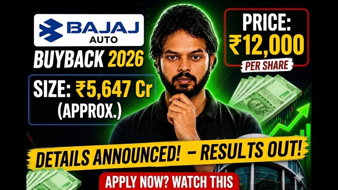 Bajaj Auto Buyback 2026 Details Announced! | ₹12,000 Price, ₹5,647 Cr Size & Complete Analysis