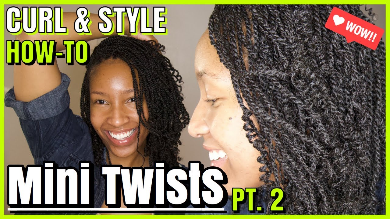 Natural Mini Twist Extensions Tutorial PT. 2 | How To Curl & Style | Nashae Shainte