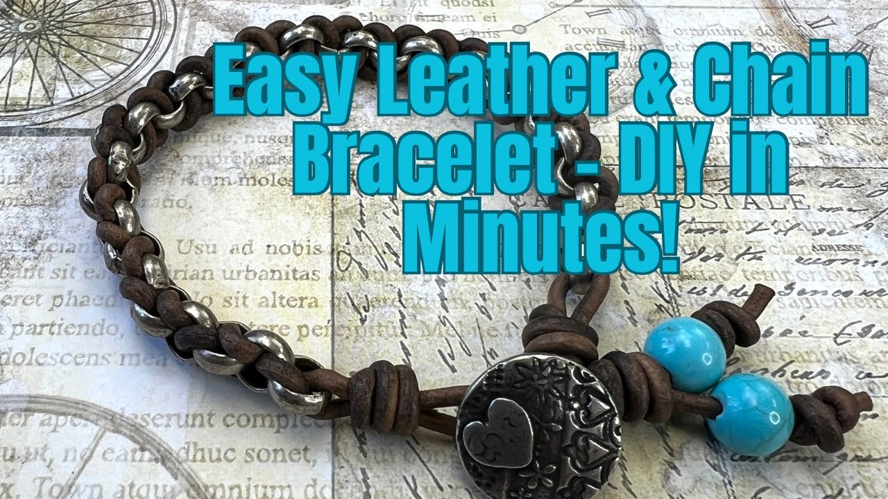 DIY Leather & Chain Bracelet with Barrel Knots | Stylish & Easy Handmade Jewelry