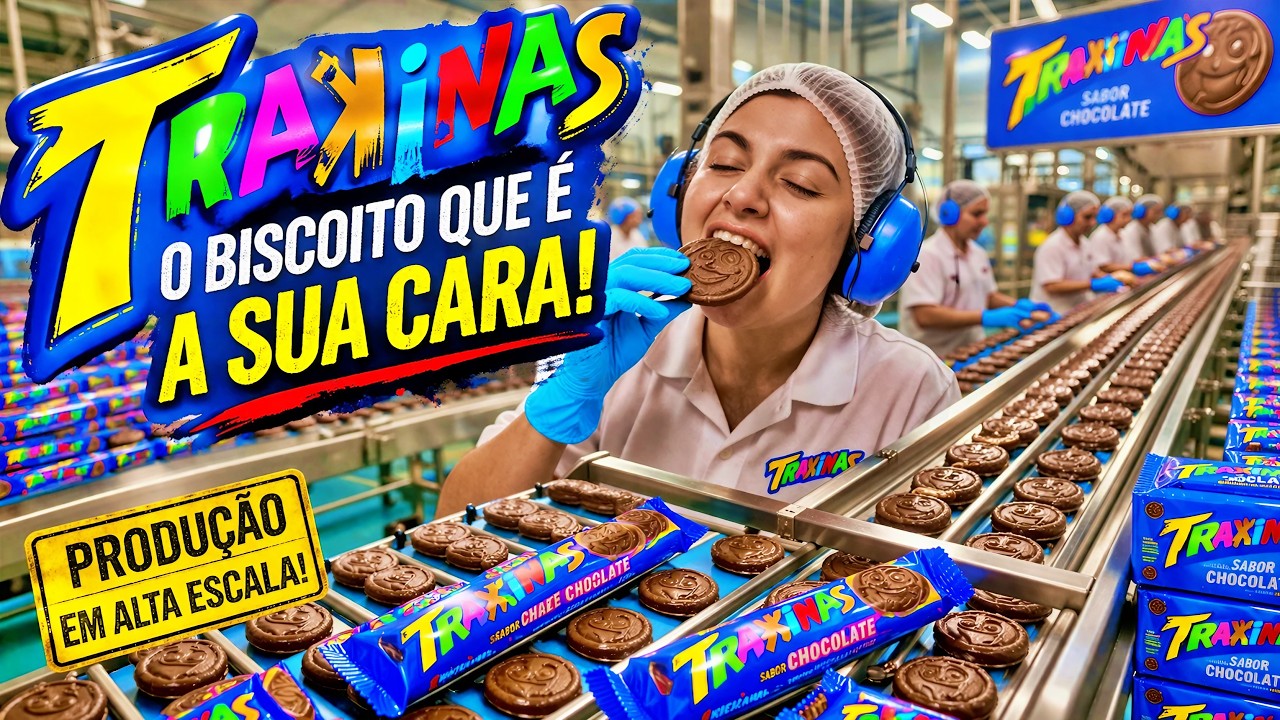 COMO &Eacute; FEITO BISCOITO TRAKINAS NO PROCESSO INDUSTRIAL