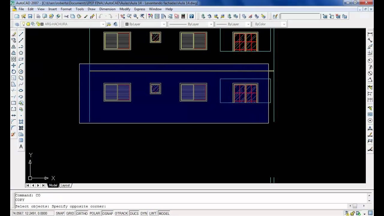 AutoCAD Aula 14: Levantando fachadas