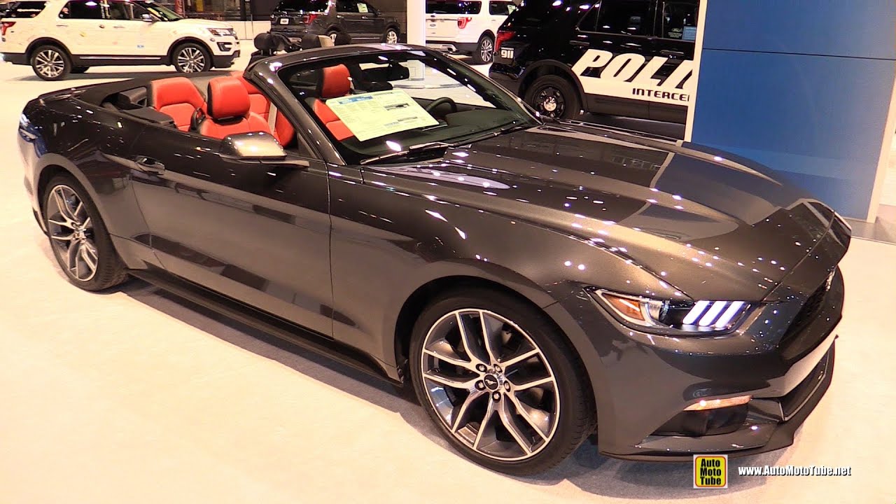 2016 Ford Mustang 2.3L Convertible Premium - Exterio Interior Walkaround - 2016 Chicago Auto Show