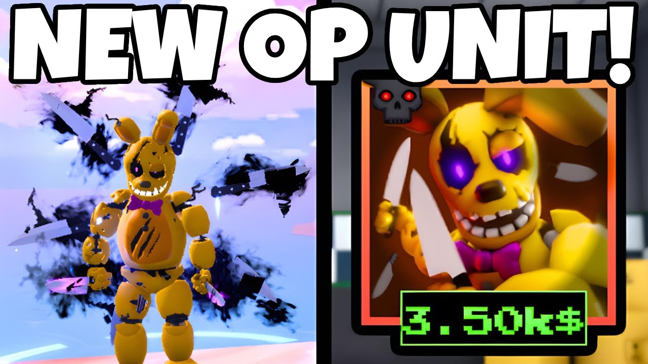 I Got the NEW OP TARNISHED SPRING BONNIE Unit in Roblox Five Nights TD 2 (FNTD 2)