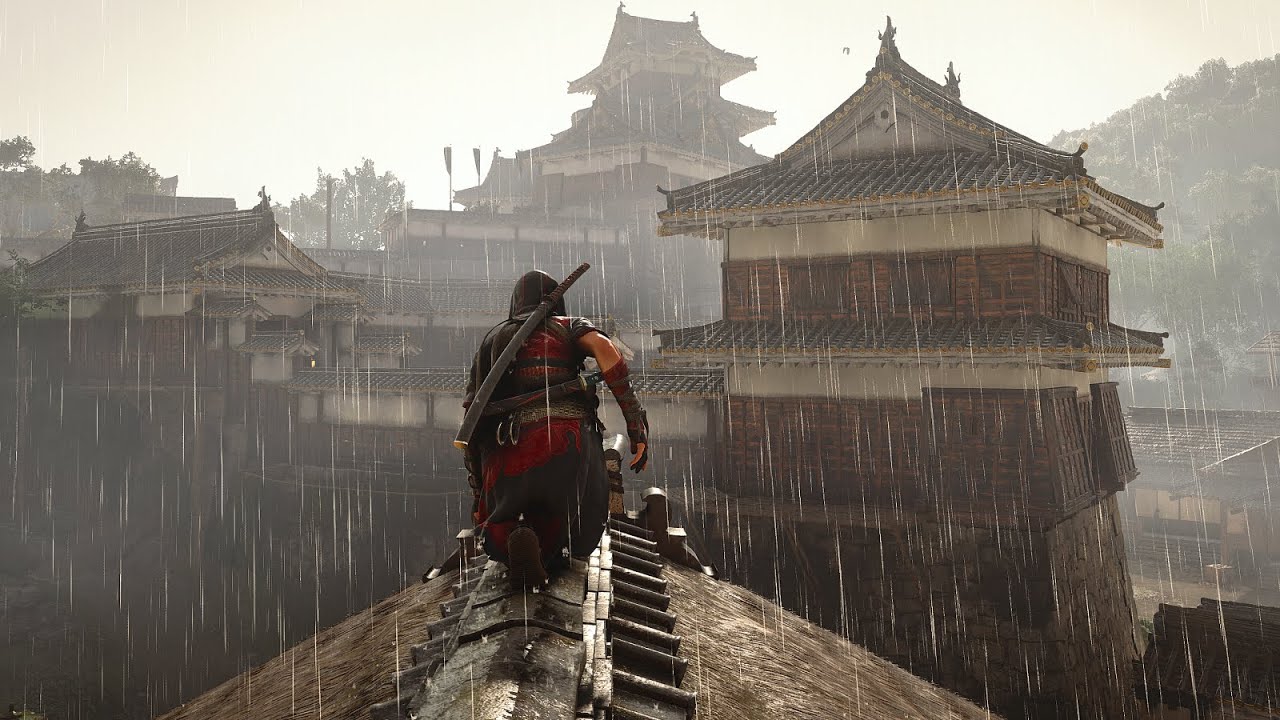 Assassin's Creed Shadows No HUD - Naoe Full Ninja Stealth in Yamazaki Castle (Expert Mode)