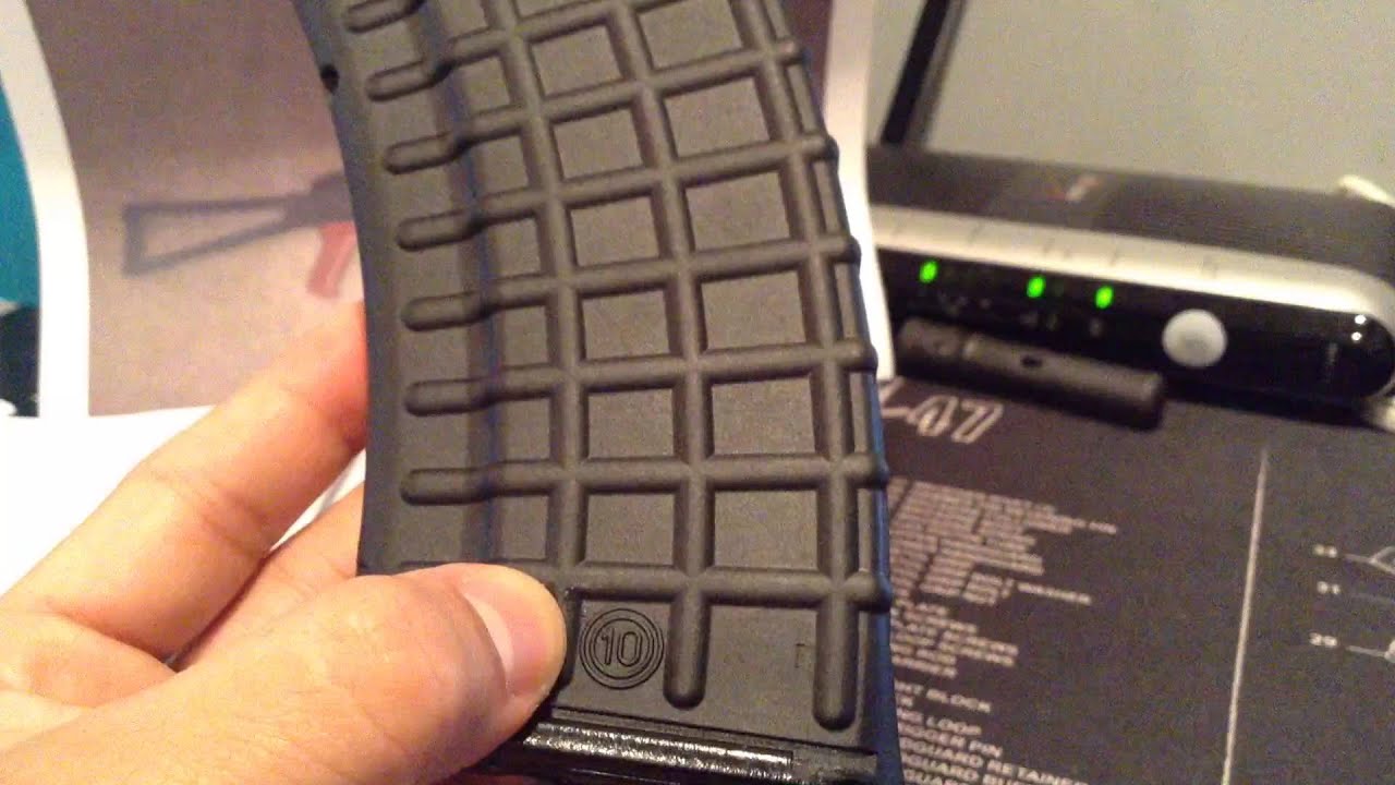 Bulgarian AK-47 30rd Black Polymer Waffle Code/Circle 10 Magazine Рожок автомата Калашникова
