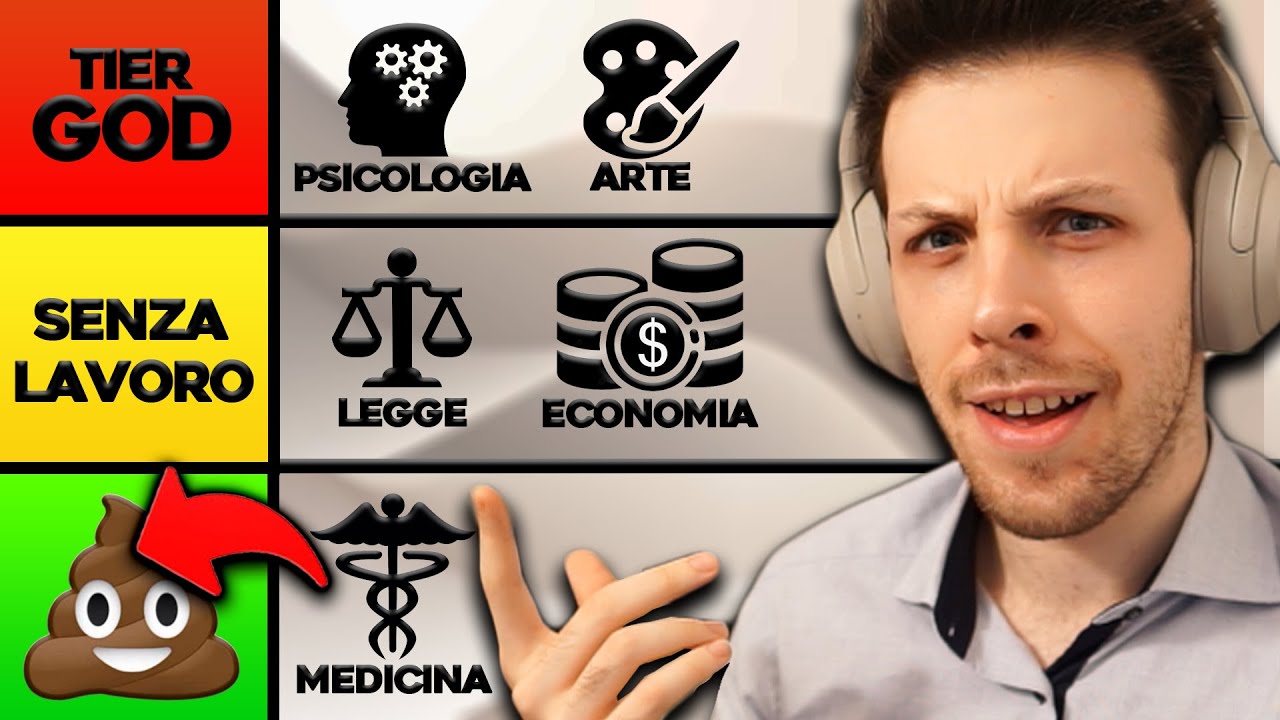 Le MIGLIORI e PEGGIORI facolt&agrave; da scegliere all'Universit&agrave;.