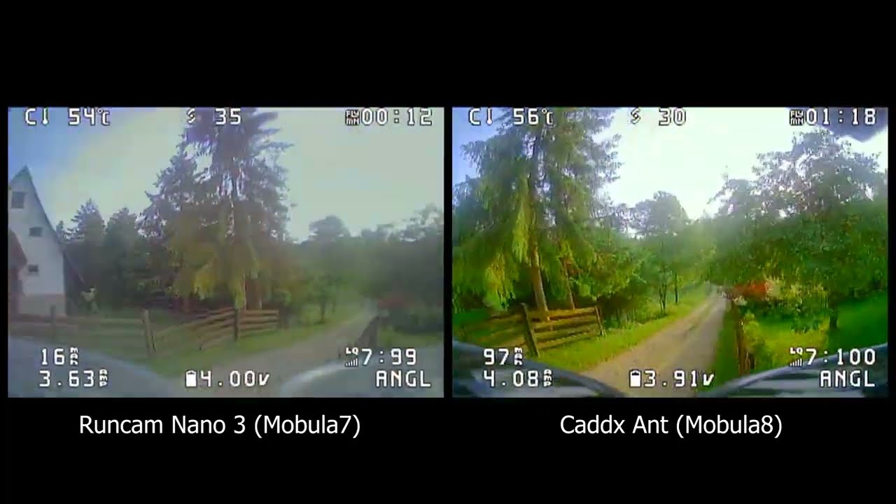 Runcam Nano3 vs Caddx Ant (Mobula7 vs Mobula8 default camera)