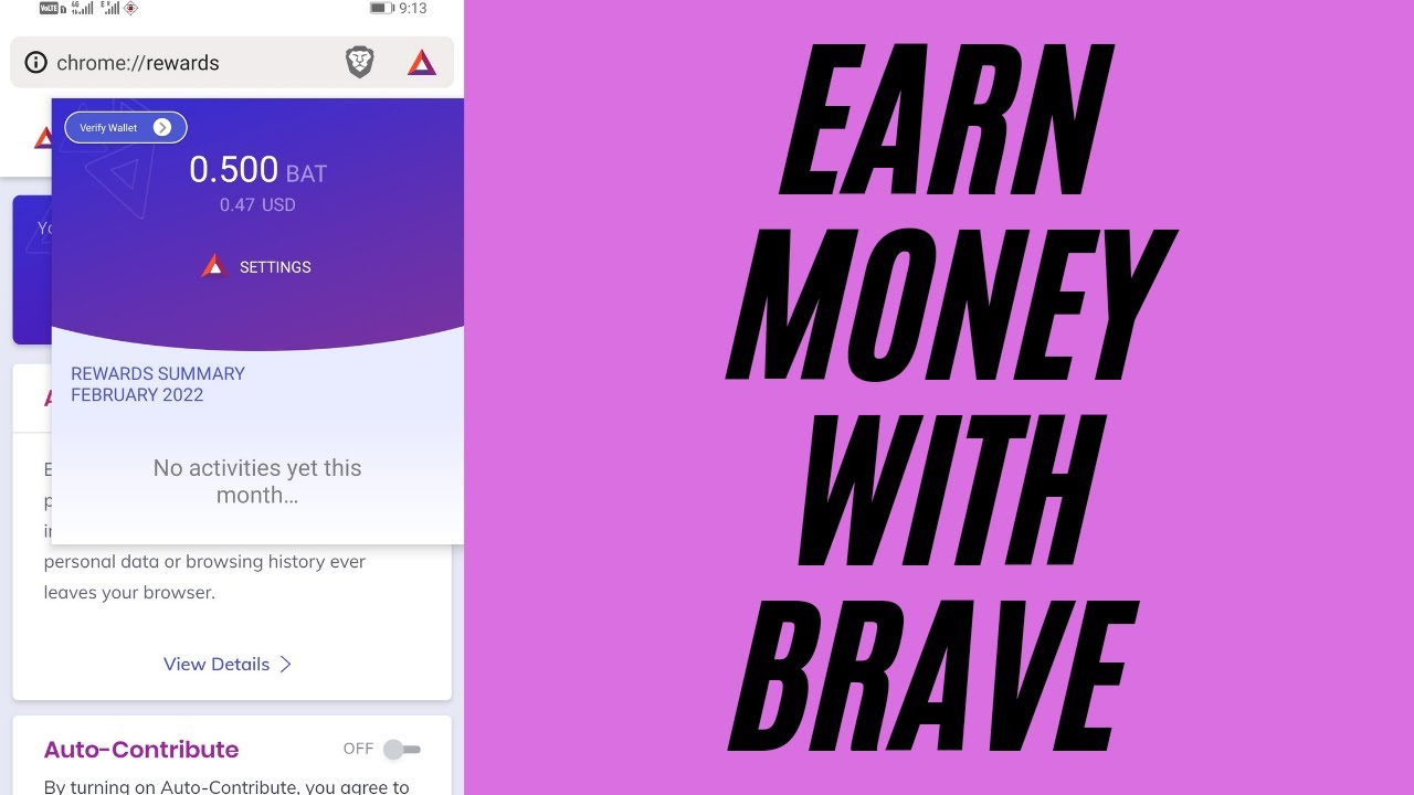 How to earn money from brave browser in tamil