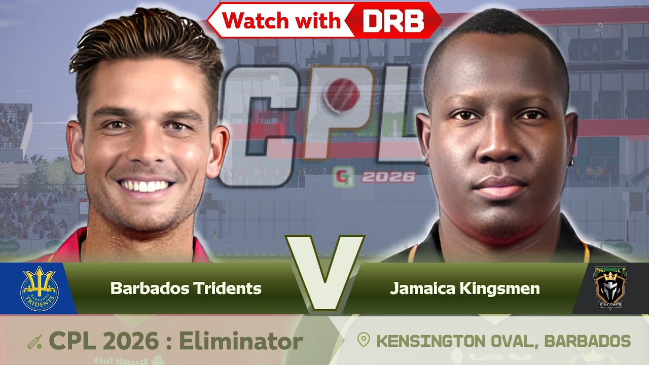 CPL 2026 : Eliminator | Barbados Tridents vs Jamaica Kingsmen | watch with DRB