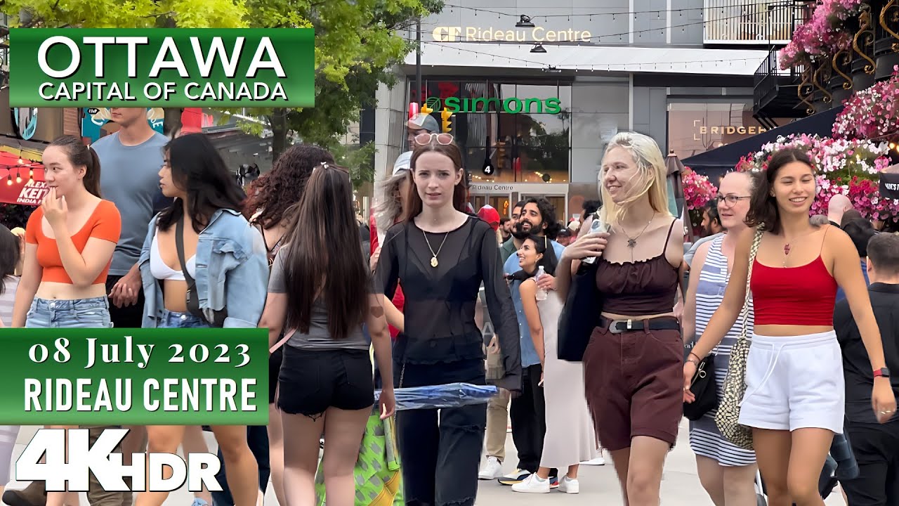 Ottawa Canada Rideau Centre Best Shopping Mall Full Tour in [4K] UHD (HDR) 60fps