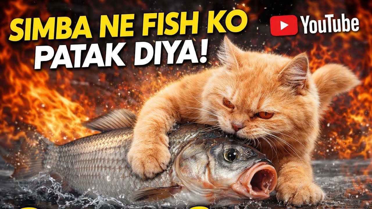 Simbu ne ye fish ke sath Kya kiya.😮😨. @simmi.simba_00 #video #catvlog #youtube #cat #vlog #minizoo 