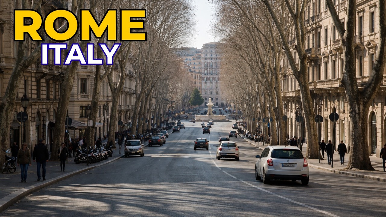 Рим, Италия | От La Dolce Vita к настоящему Риму | Прогулка по Риму в 4K | 20 февраля 2026