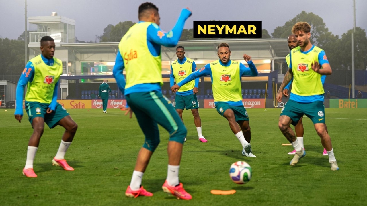 Neymar FULL FIRST TRAINING with Brazil after arriving on his helicopter 🚁