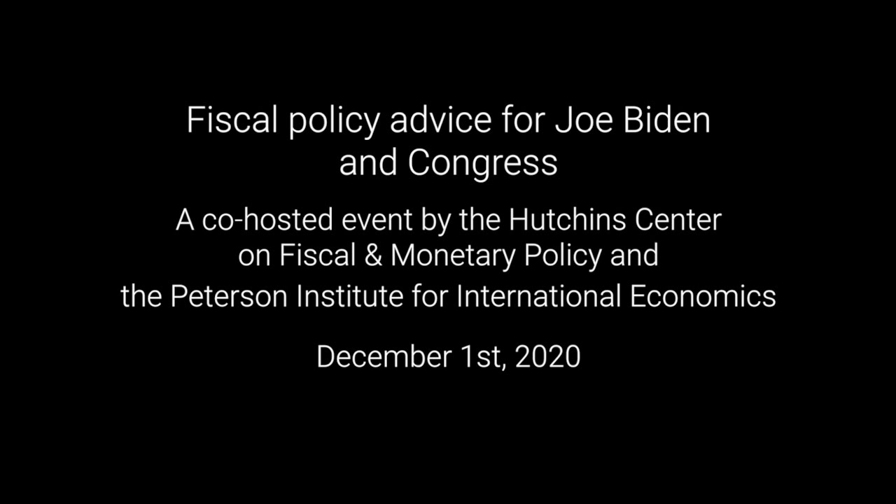 Fiscal policy advice for Joe Biden and Congress