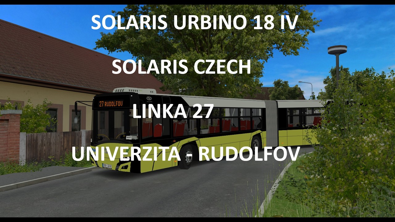 Simt MHD | Linka 27 | Univerzita - Rudolfov | Solaris Urbino 18 IV SOLARIS CZECH