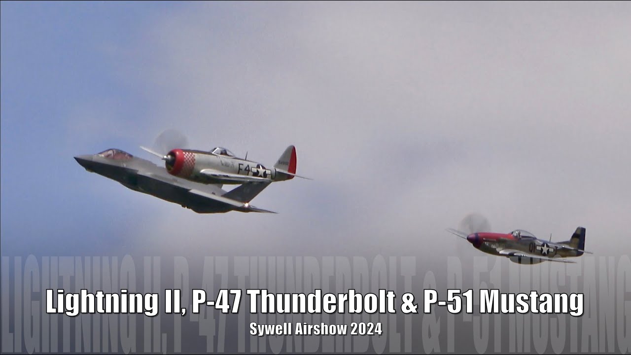 Lightning II, P-47 Thunderbolt & P-51 Mustang - Sywell Airshow 2024