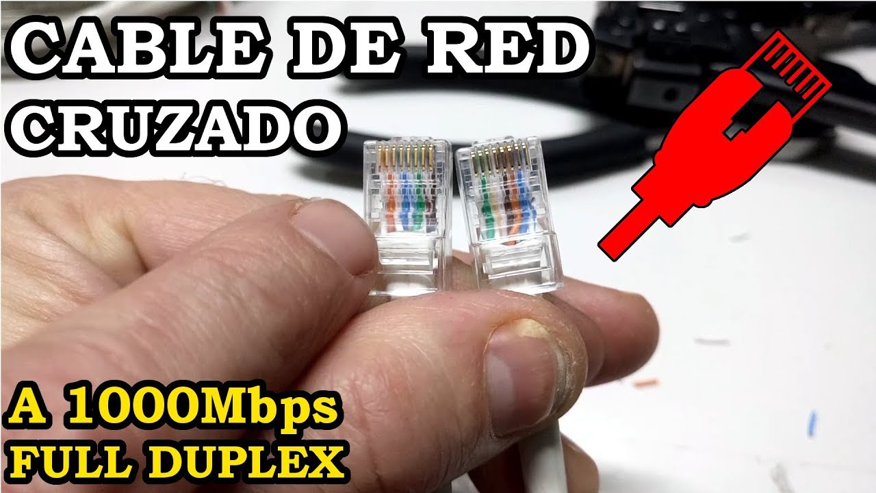 Como Hacer un Cable de Red Cruzado a 1000Mbps. Crossover 1Gbps Gigabit Ethernet. 179