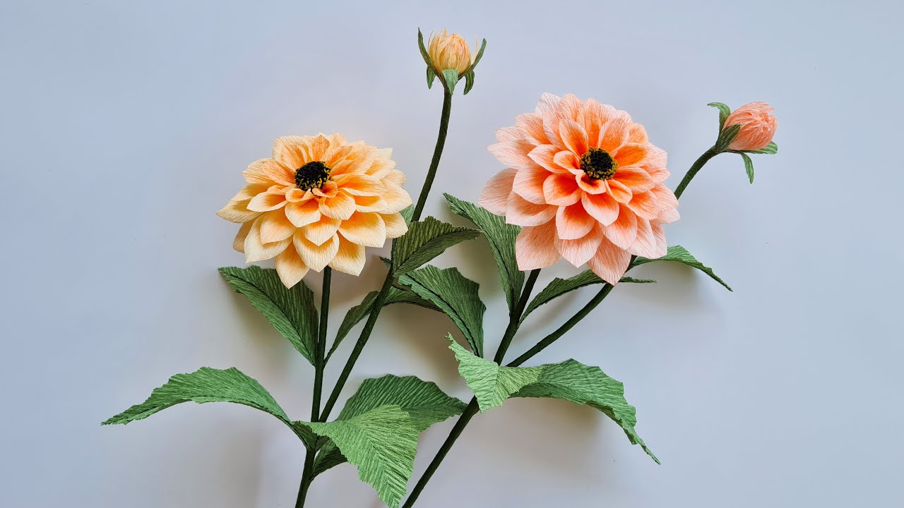 How To Make Dahlia Paper Flower / Paper Flower / Góc nhỏ Handmade