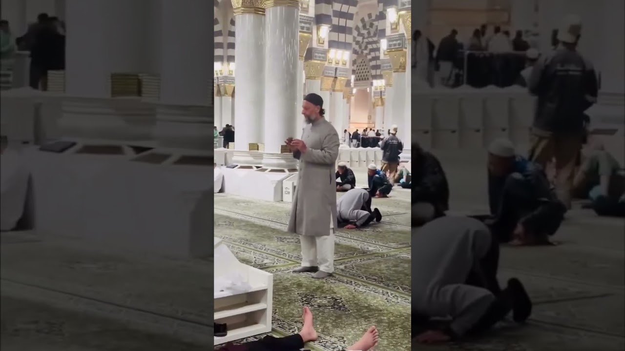 Asaduddin owaisi sahab Pray With Ramzan Masjid e munawar #asaduddinowaisi #aimim #duet