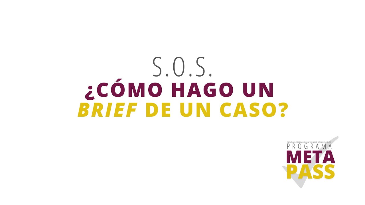 Meta Pass | S.O.S. ¿Cómo hago un brief?