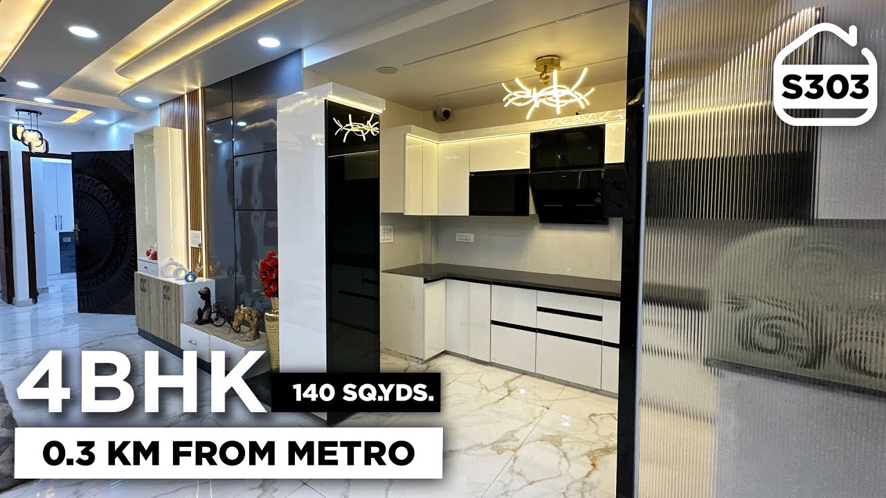 140 GAJ INDEPENDENT 4 BHK Flat for sale only 0.3 Km from UTTAM NAGAR WEST METRO | BRS SHOW S303