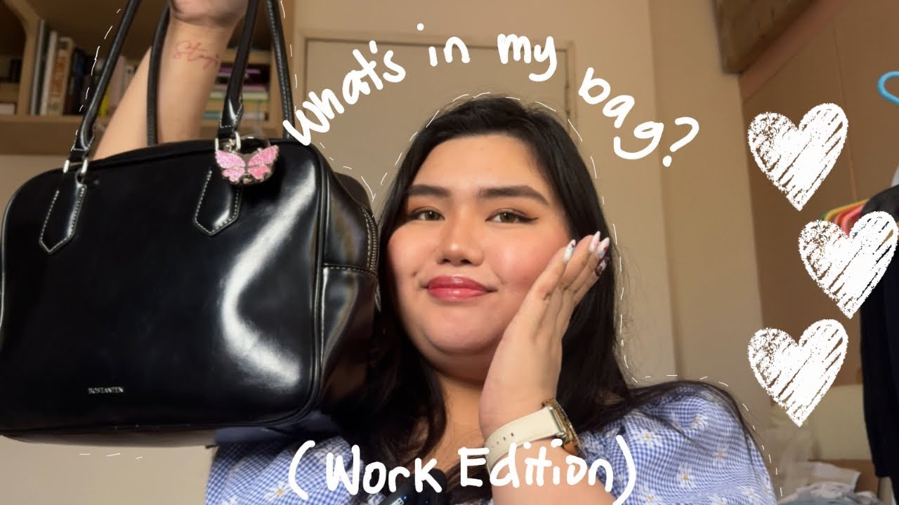 what's in my bag? (work edition) | 𝒽𝑒𝓎 𝒶𝓋𝒶 𐙚 ‧₊˚ ⋅