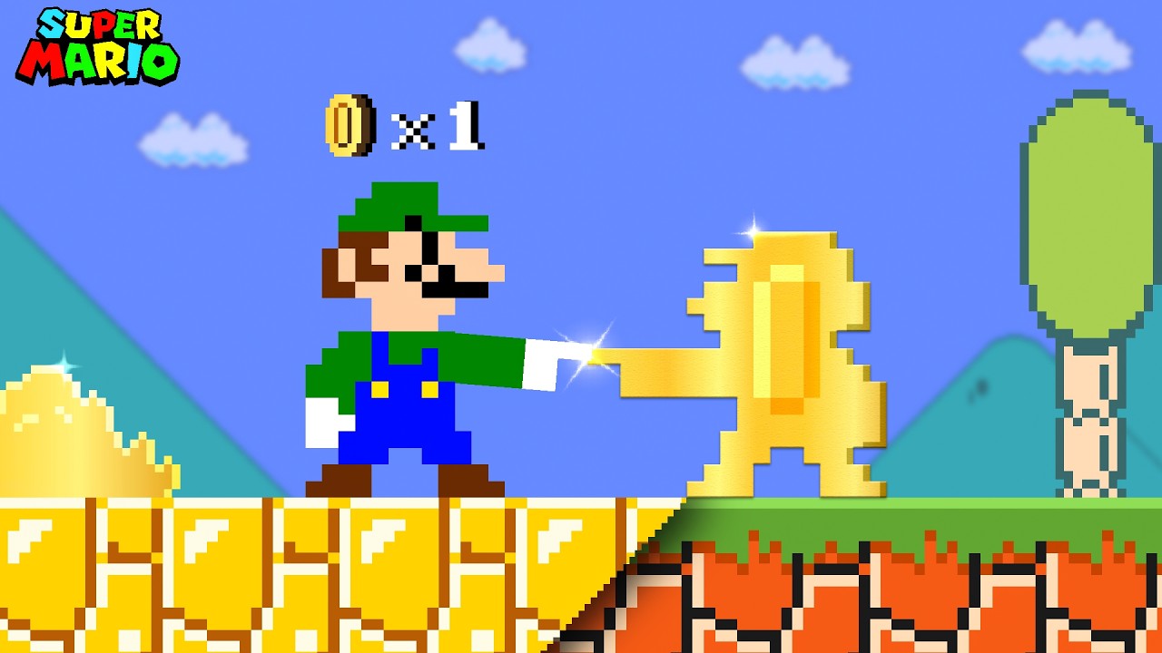 Mario and Luigi. But Everything is GOLD in Super Mario Bros.