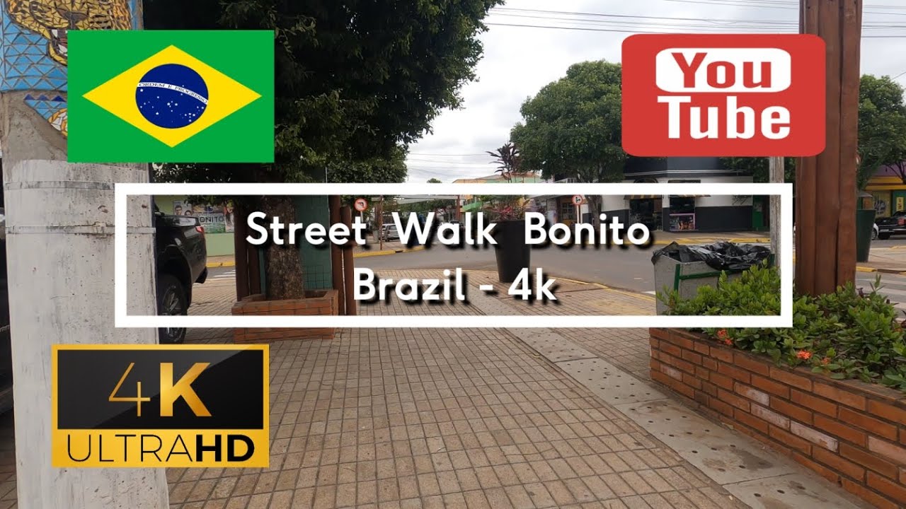🇧🇷 Street Walk Bonito - Brazil - 4K