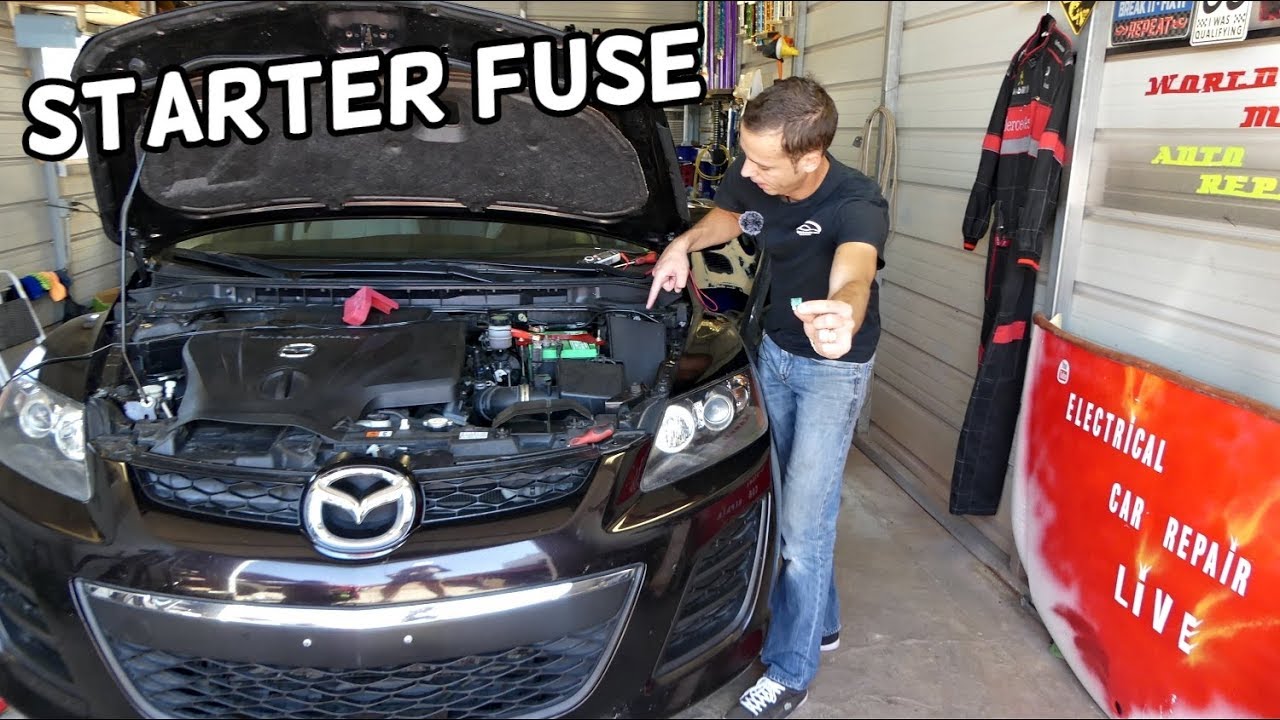 MAZDA CX-7 STARTER FUSE LOCATION REPLACEMENT. MAZDA NO CRANK NO START