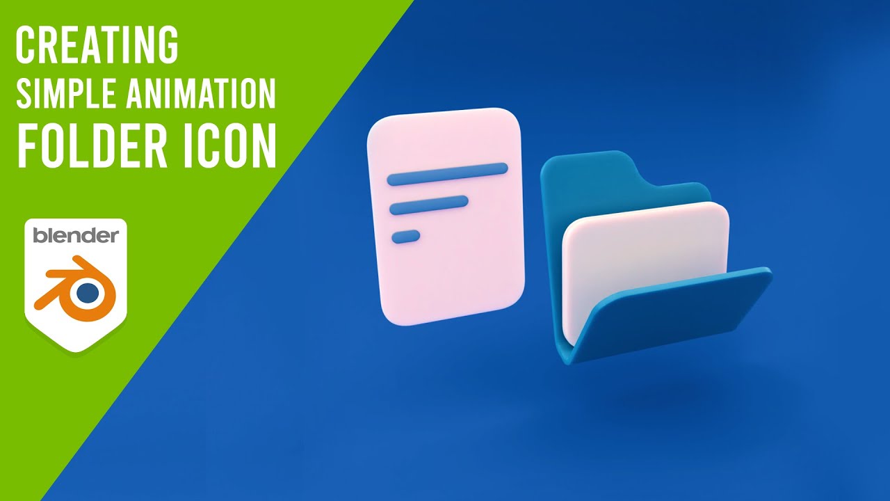 Creating a simple animation folder icon in blender