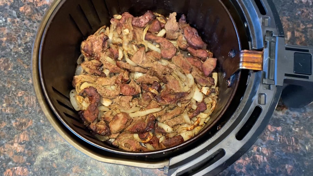 Рецепт печени с луком в аэрофритюрнице — Как приготовить говяжью печень в аэрофритюрнице — Кето-р...