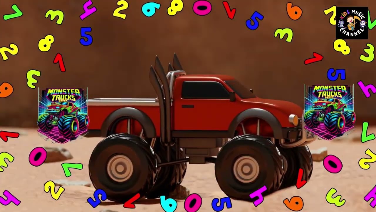Monster Truck Countdown | Counting Song for Kids  #kidssong #kidsmusic #preschool #monstertruck