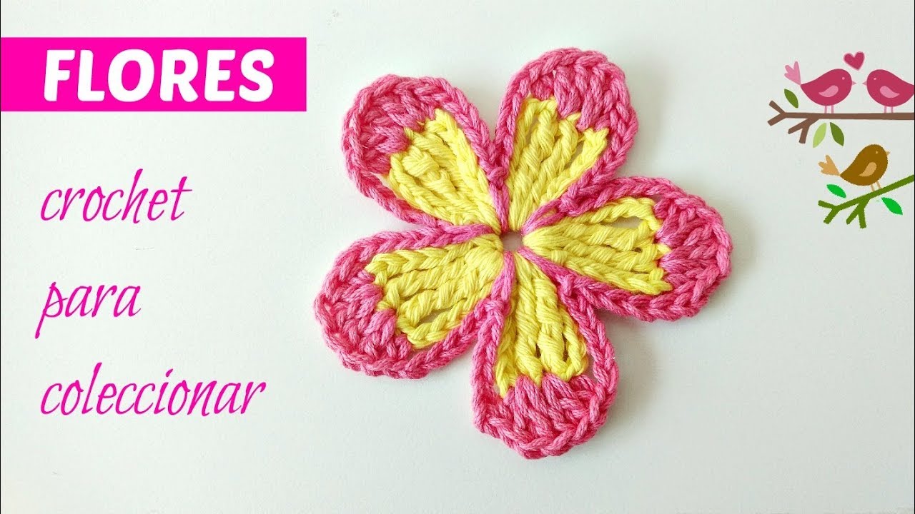 TEJE FLORES A CROCHET FÁCIL Y RÁPIDO