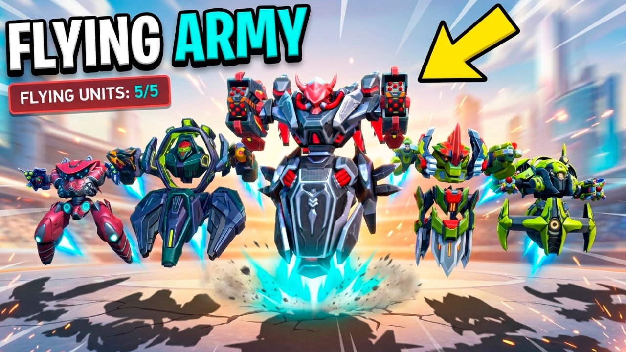 I Built a Flying Mech Army in Mech Arena!