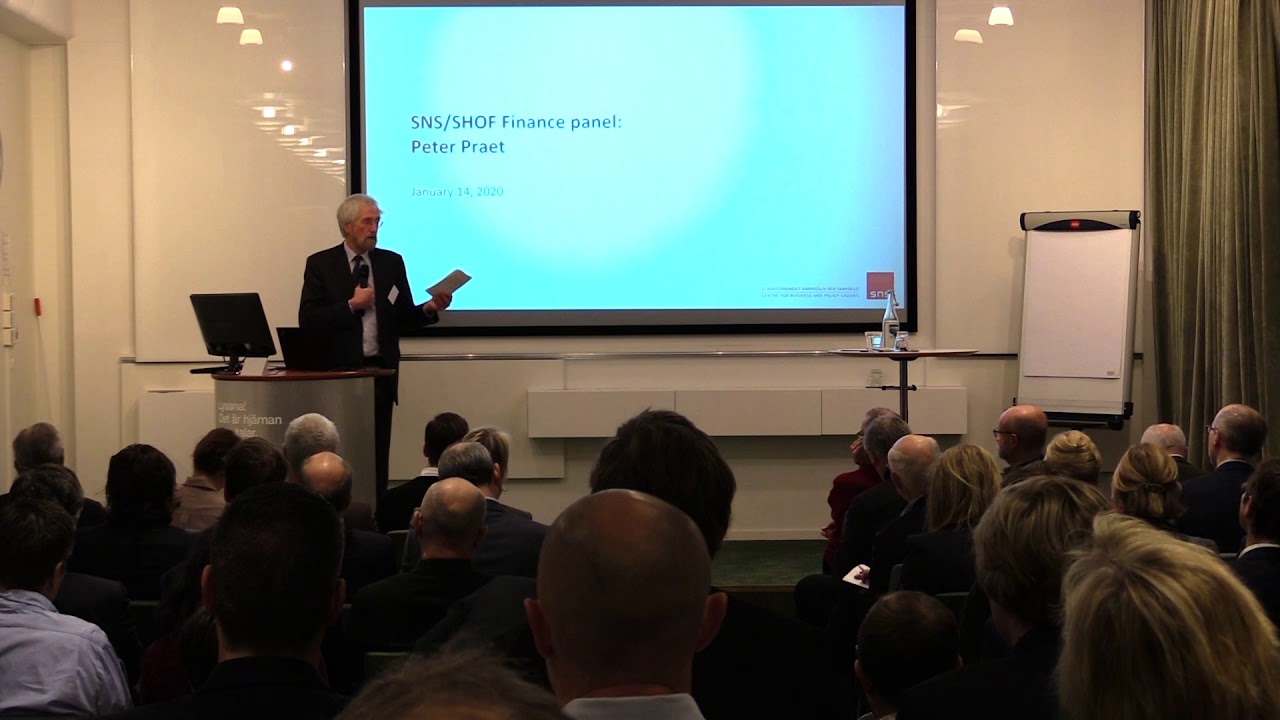 SNS/SHOF Finanspanel med ECB:s tidigare chefekonom Peter Praet