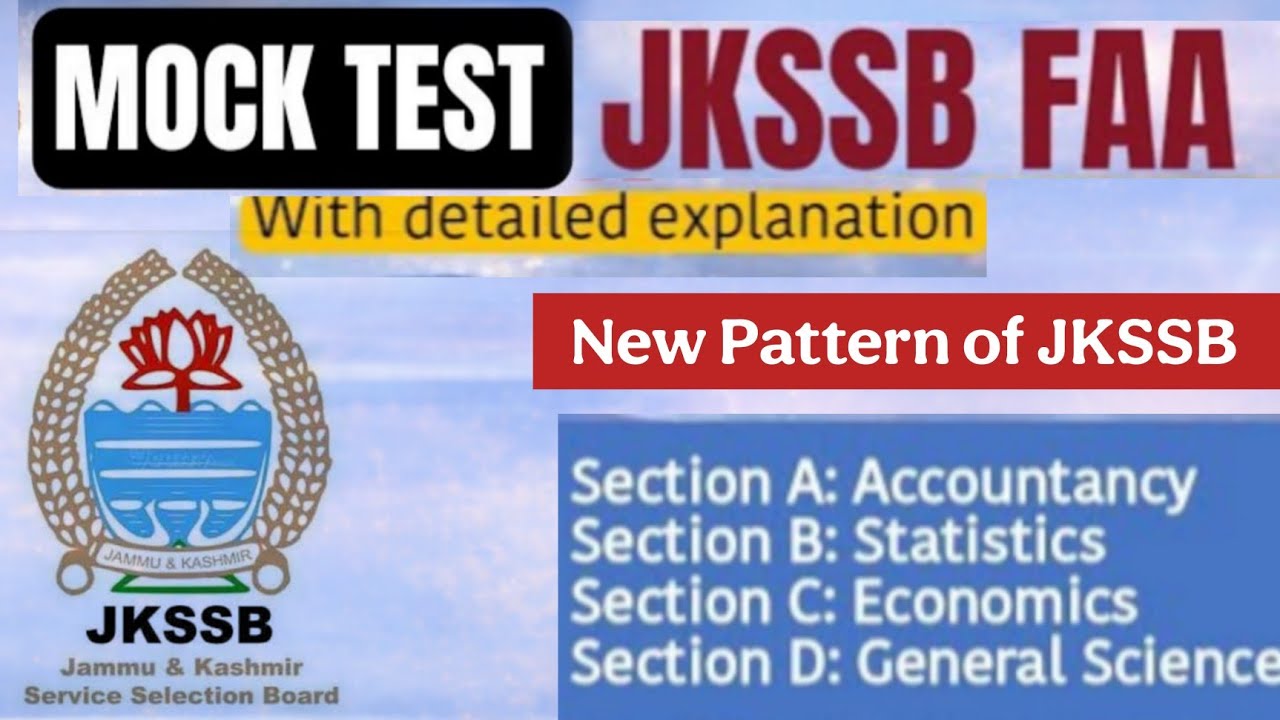 JKSSB FAA Full Mock Test | Full length Mock Test  | FAA Test Series  | JKSSB FAA 2026