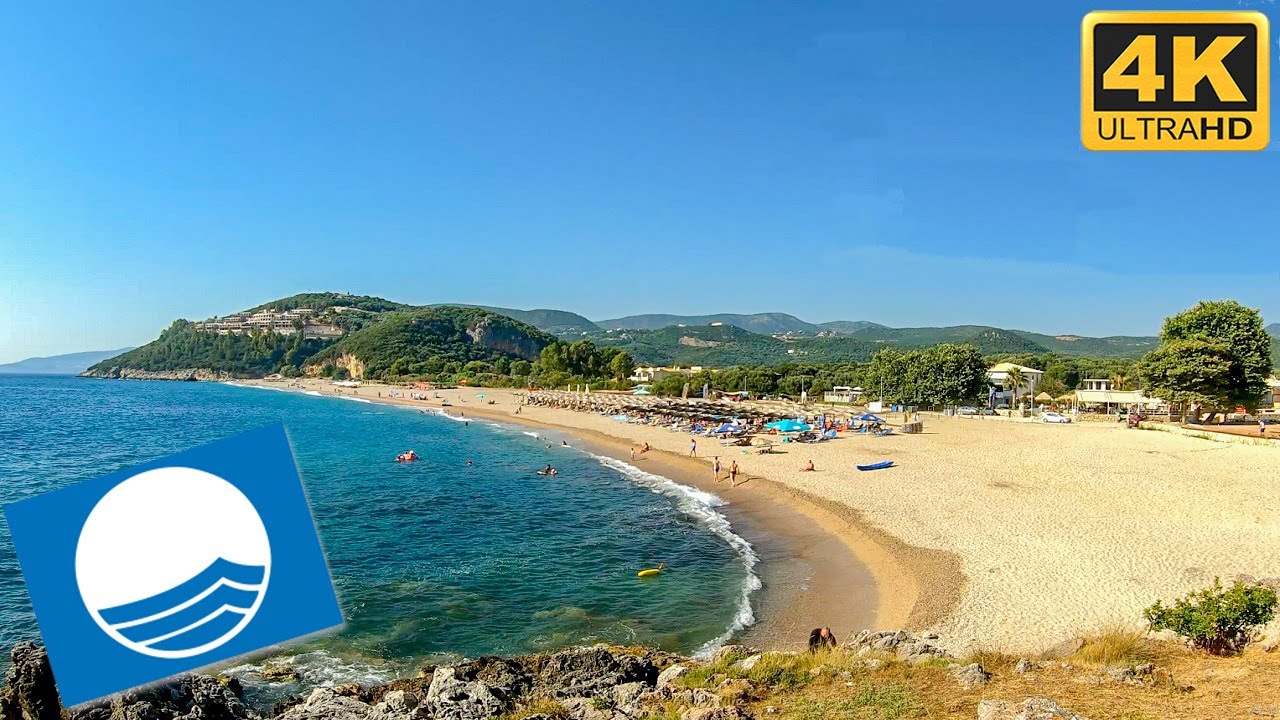 KARAVOSTASI beach in 4K, Perdika-Sivota