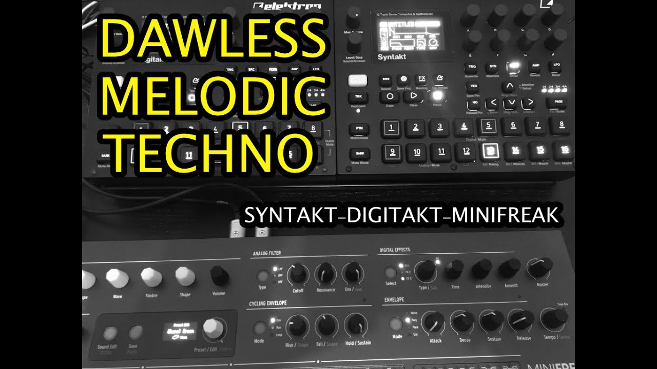 Flow 01 Dawless Melodic Techno Jam Digitakt, Syntakt, MiniFreak