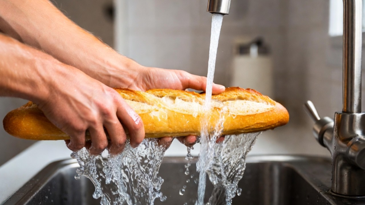 Eine Köchin aus einem 5-Sterne-Restaurant verriet mir: Brot in Wasser einweichen