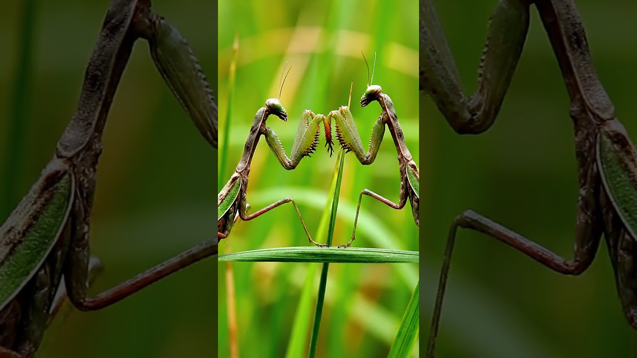 Praying Mantis Territorial Battle 