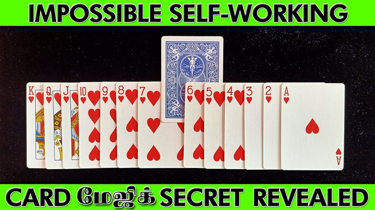 Easy & Impossible Self Working Card Trick Secret Revealed ❉ Magic Trick In Tamil