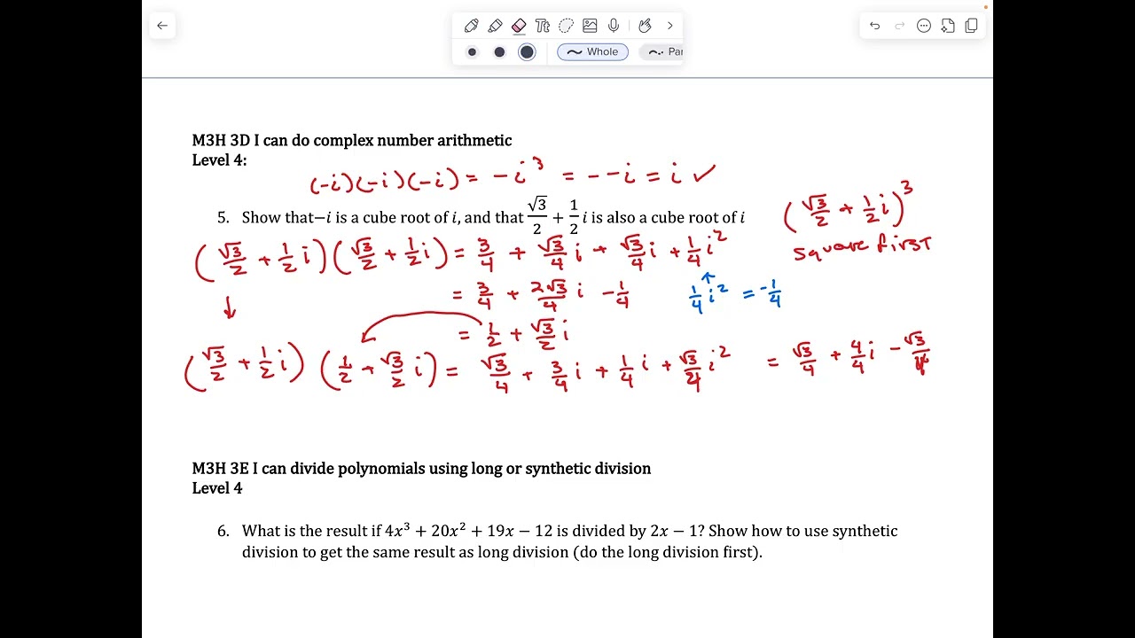M3H Winter Final Review level 4 questions Peterson