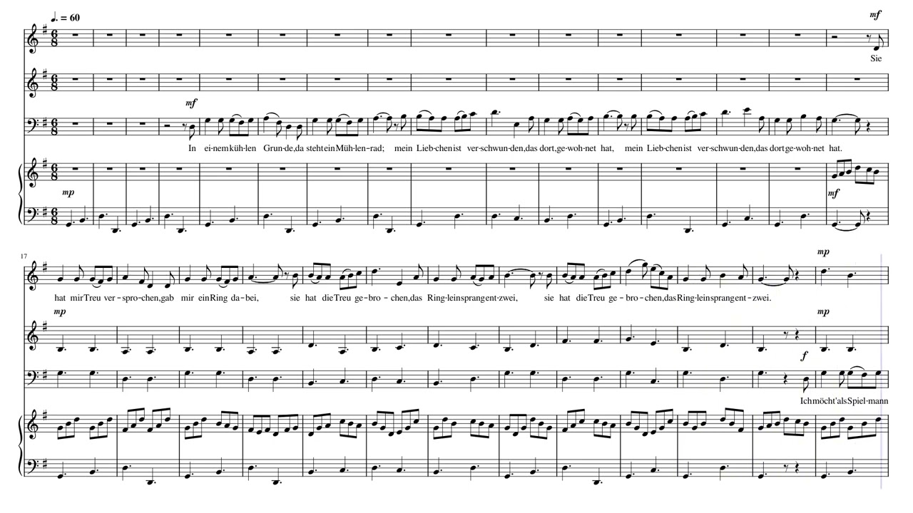 Untreue (In einem k&uuml;hlen Grunde) &ndash; Friedrich Gl&uuml;ck