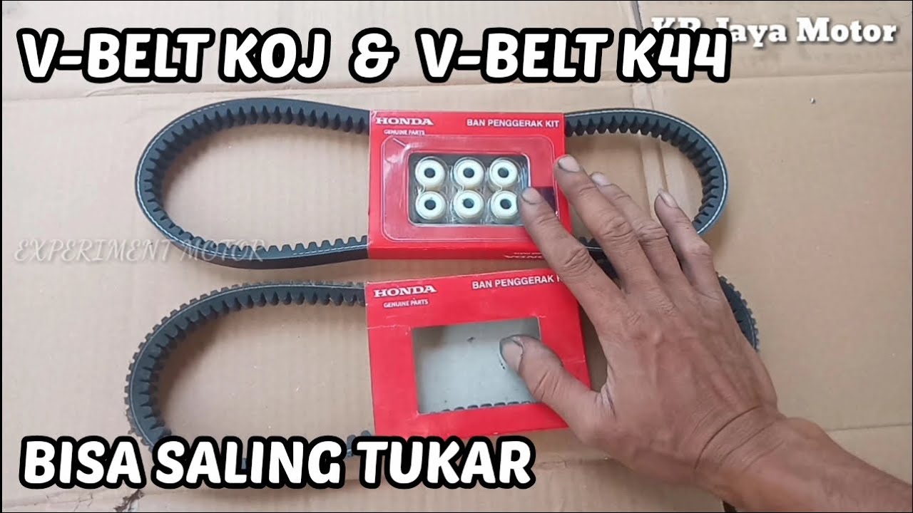 PERBEDAAN VBELT MOTOR METIK K44 DAN VBELT KOJ bisa saling tukar
