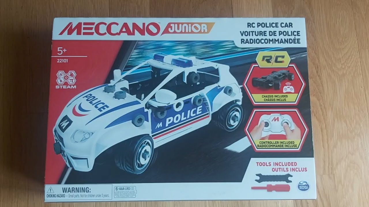 Meccano junior rc police car radiocomando 