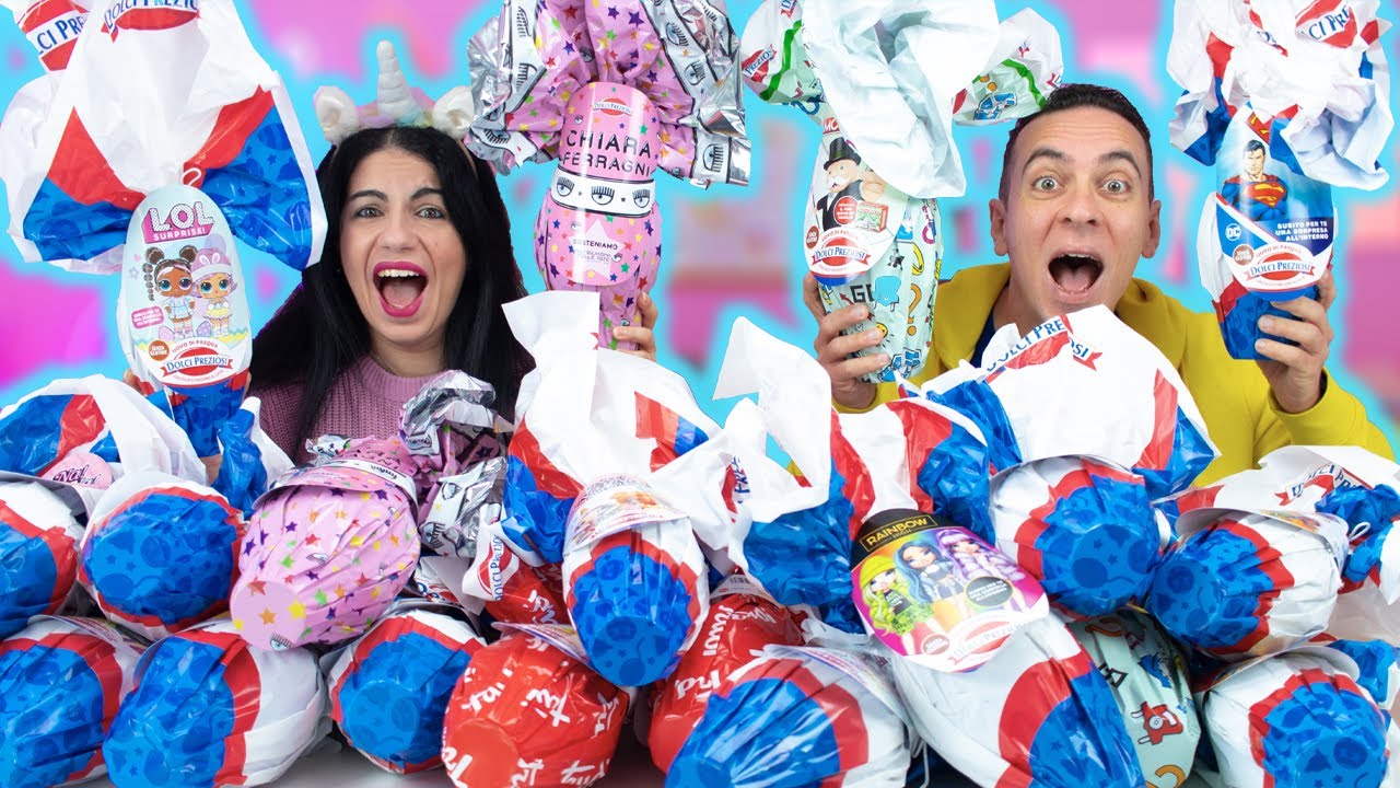 APRIAMO 20 UOVA di PASQUA DOLCI PREZIOSI 2022! LOL Surprise, Rainbow High, Chiara Ferragni