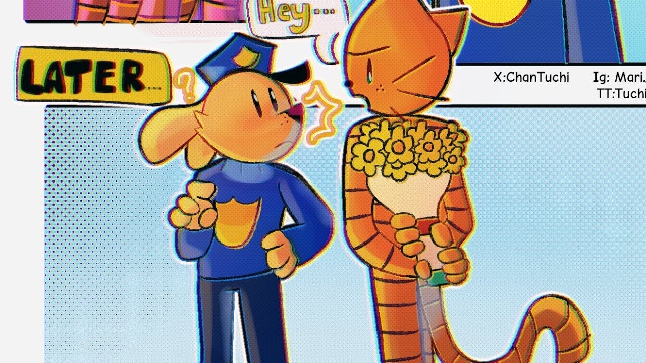 DOGMAN CUIDA AL BEBE DE EL GATO  PETEY /comic fandub/ dogman