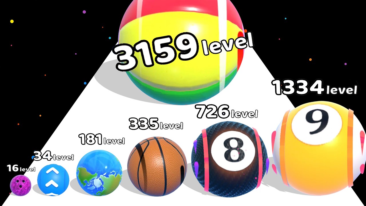 LEVEL UP BALLS - Ball Run Race Math Game (Satisfying ASMR Gameplay)