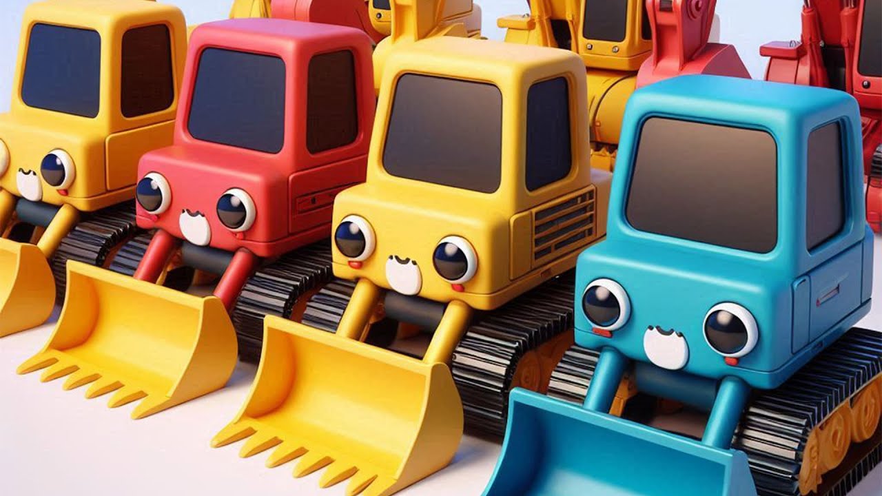 Escavatori colorati (30 MIN) - Canzoni e Rime per Bambini